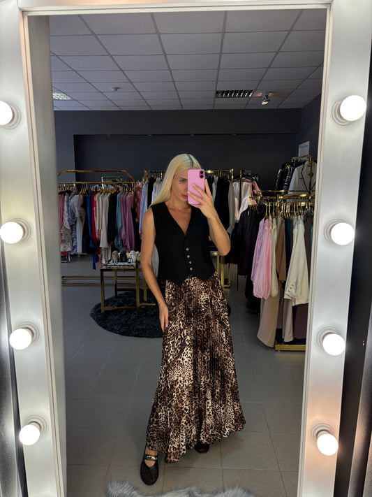 Leopardo rašto sijonas