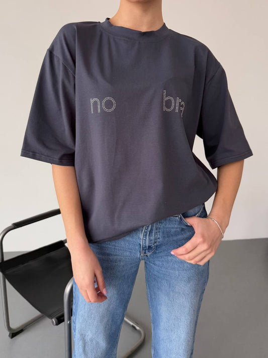 NO BRA marškinėliai