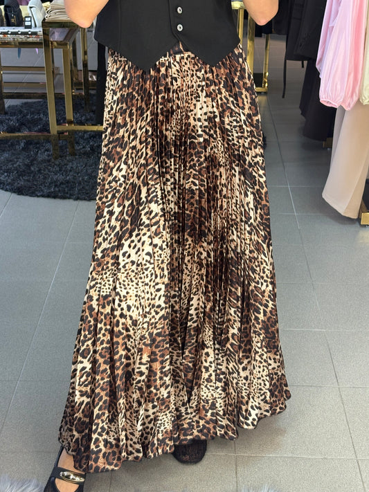 Leopardo rašto sijonas