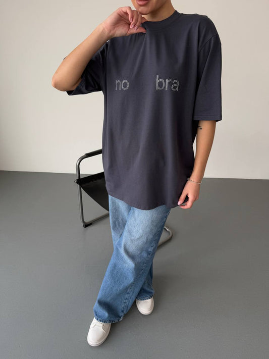 NO BRA marškinėliai