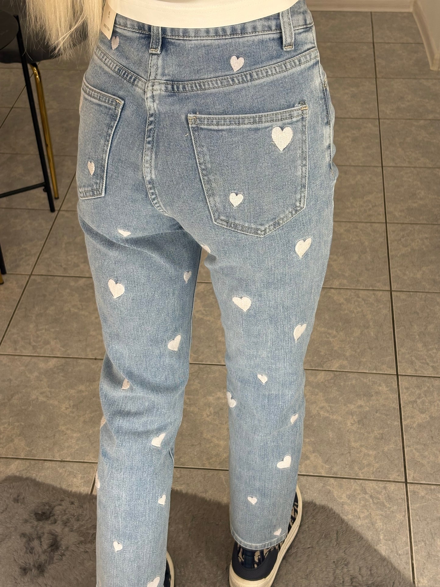 Mom fit džinsai