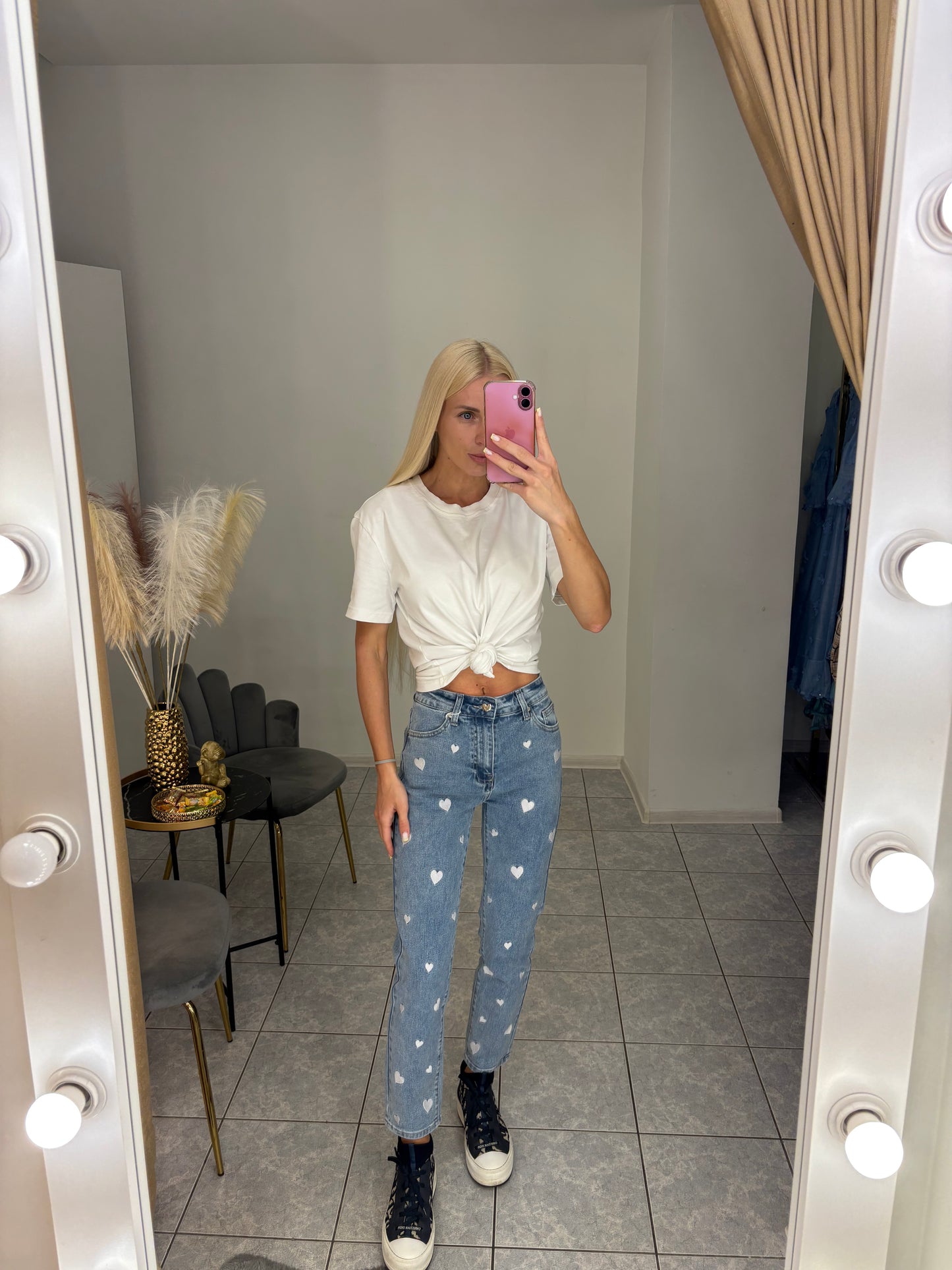 Mom fit džinsai