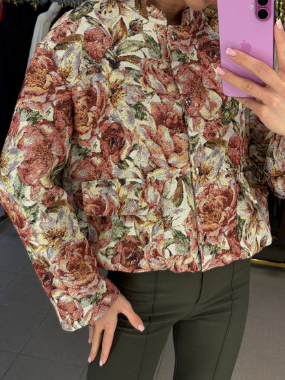 Geletas bomber stiliaus švarkas